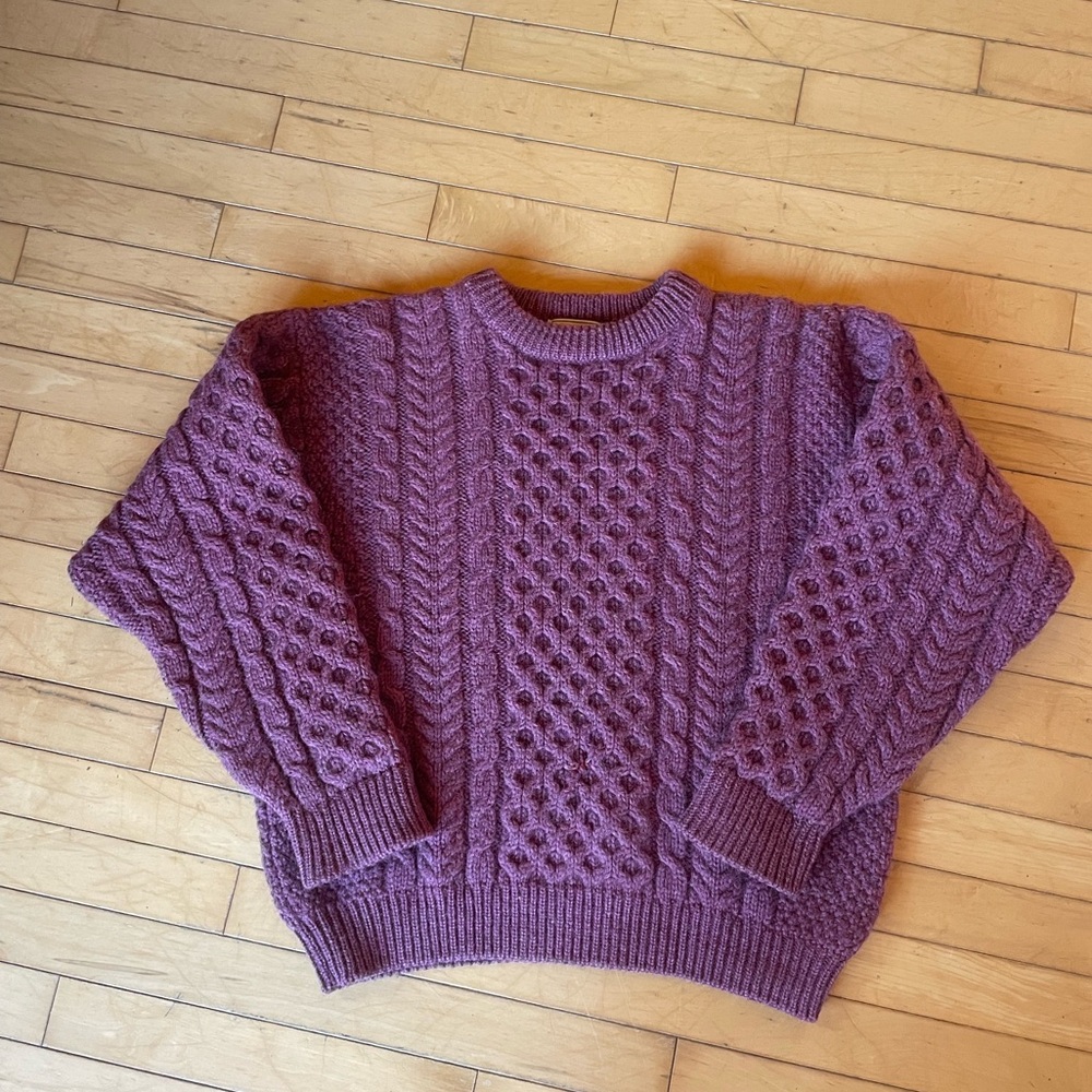 L.L. Bean Dusty Mauve Women's Wool Knit Sweater
